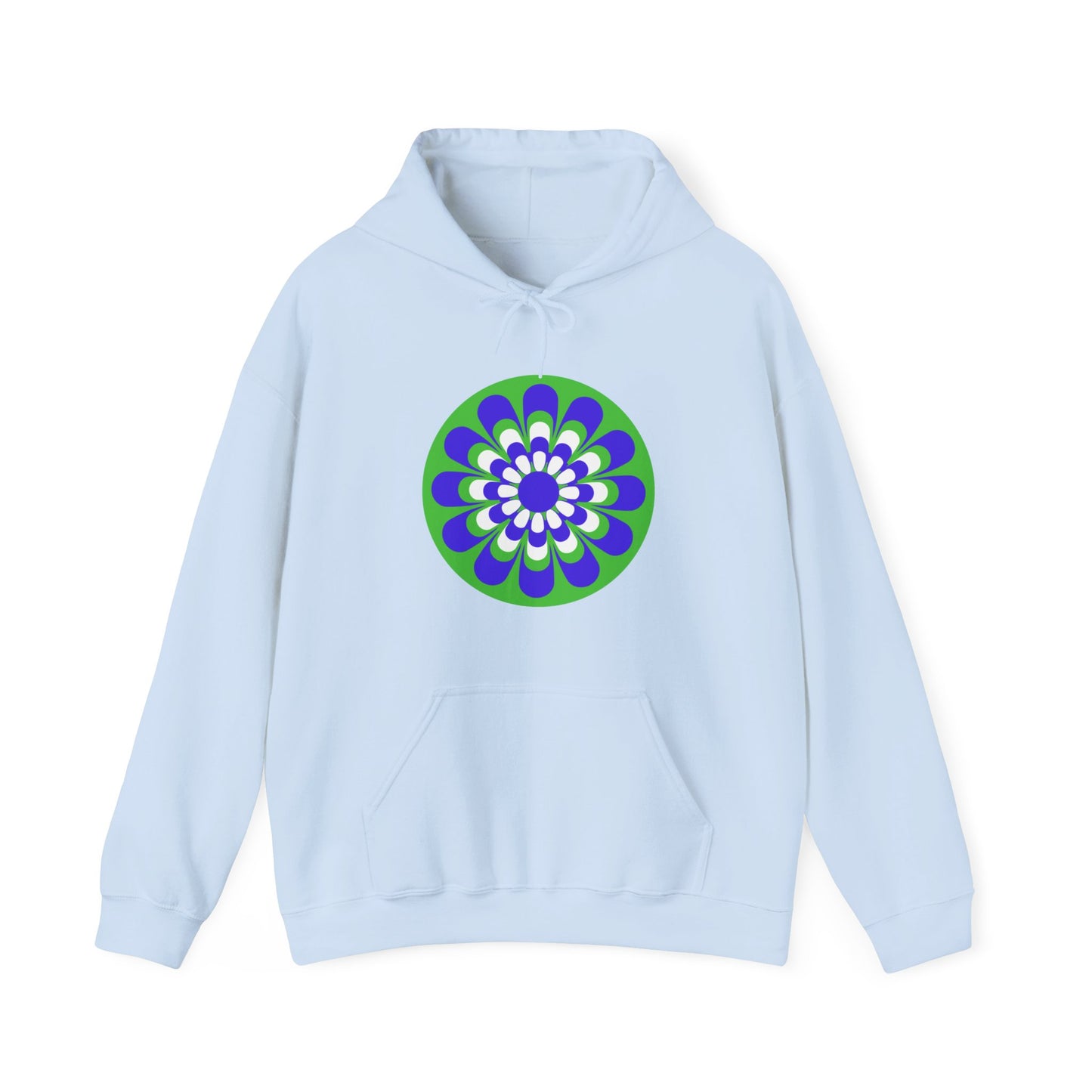 Retro Green Daisy Unisex Heavy Blend™ Hooded Sweatshirt