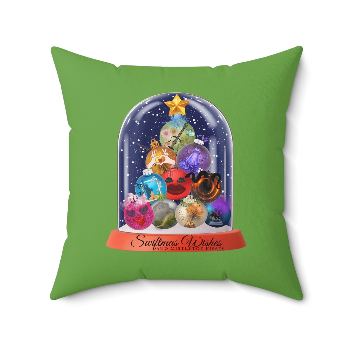 Swiftmas Wishes Spun Polyester Square Pillow