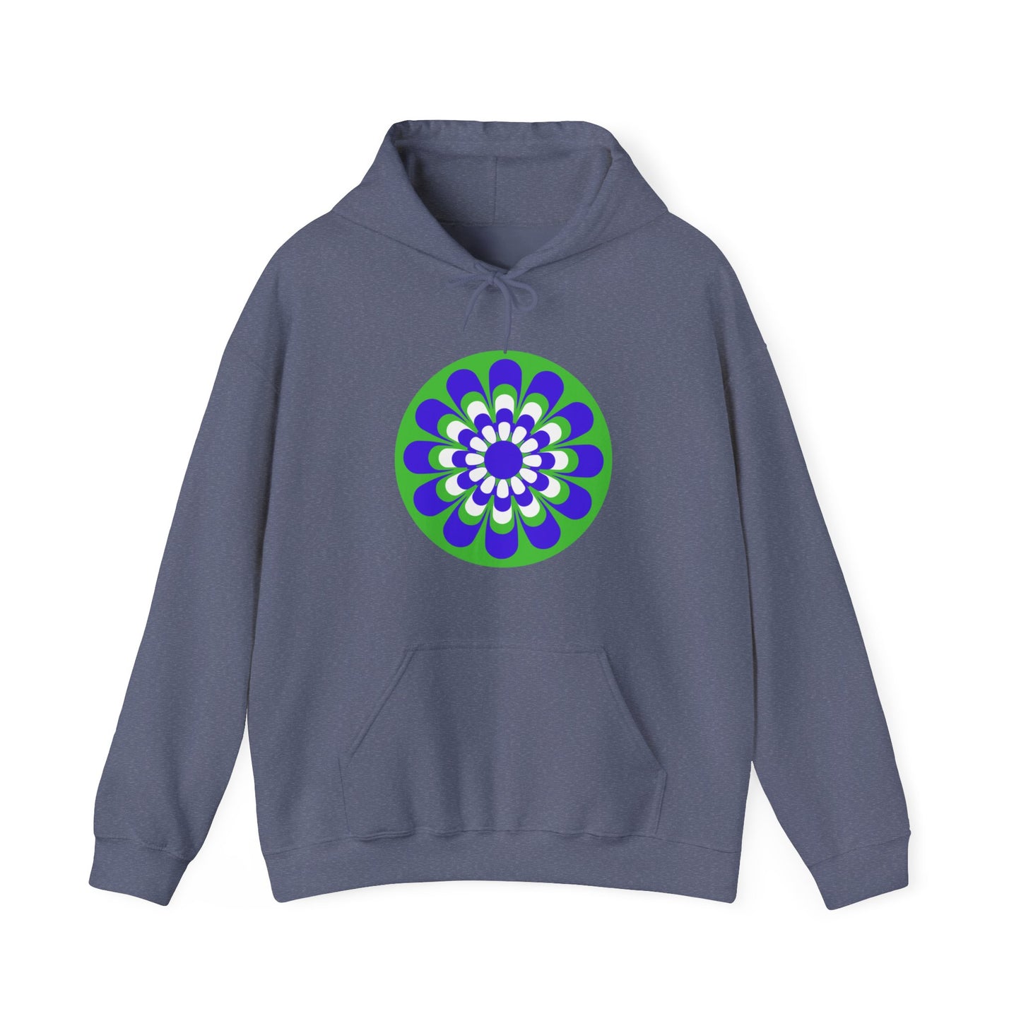 Retro Green Daisy Unisex Heavy Blend™ Hooded Sweatshirt