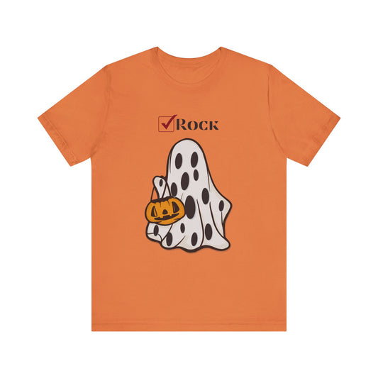 Funny Ghost Unisex Tee with Rock Design