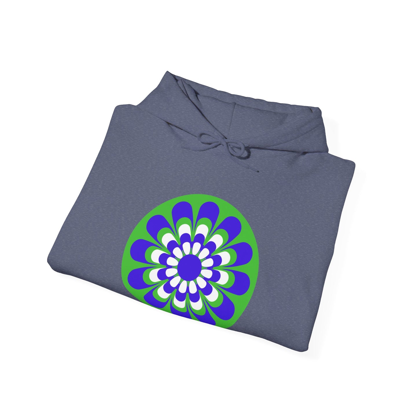 Retro Green Daisy Unisex Heavy Blend™ Hooded Sweatshirt