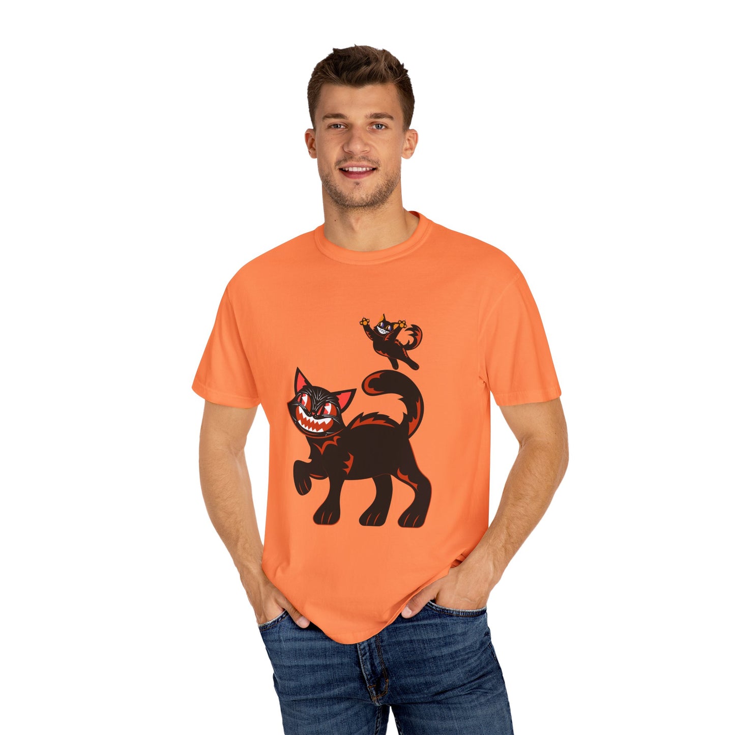 Vintage Playful Halloween Cats T-shirt