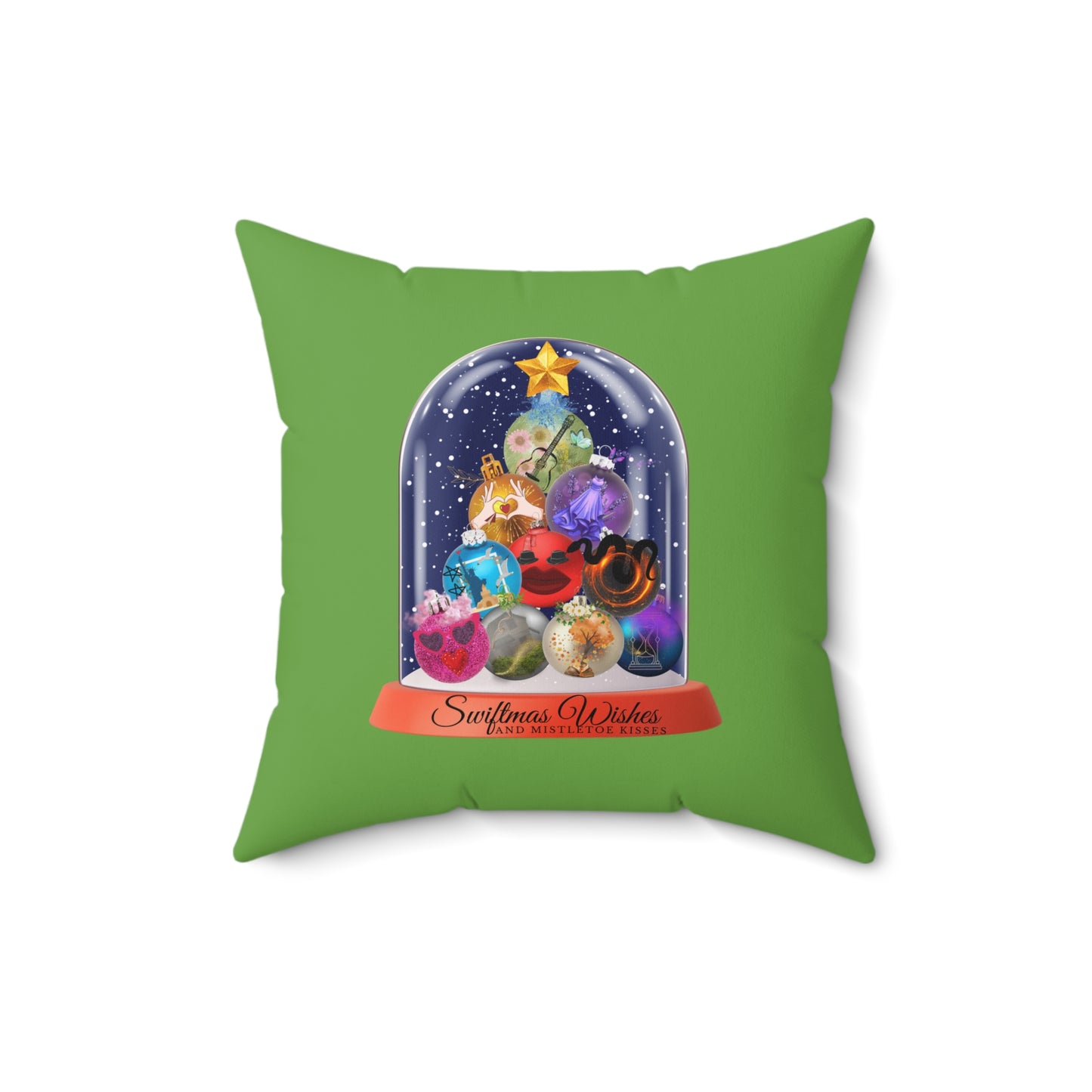 Swiftmas Wishes Spun Polyester Square Pillow