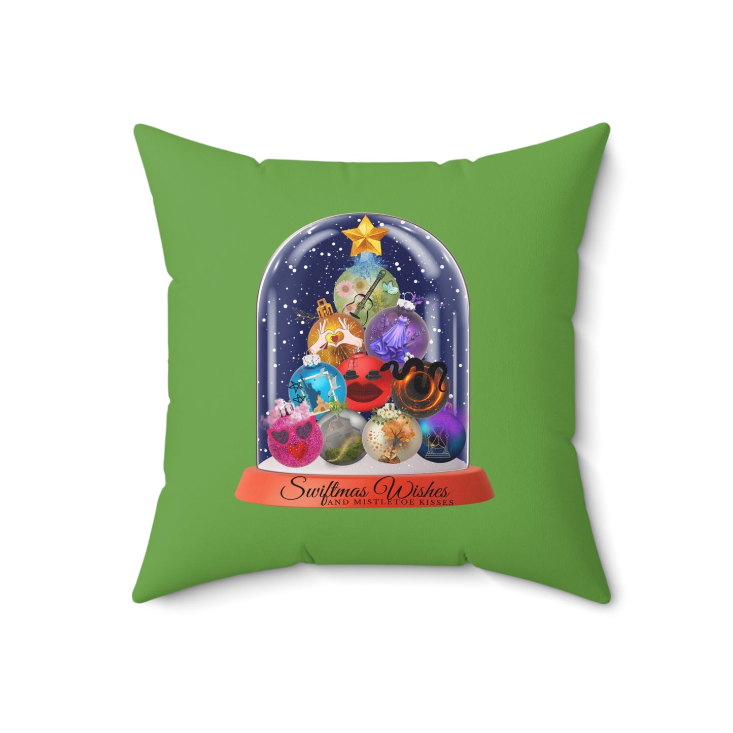 Swiftmas Wishes Spun Polyester Square Pillow