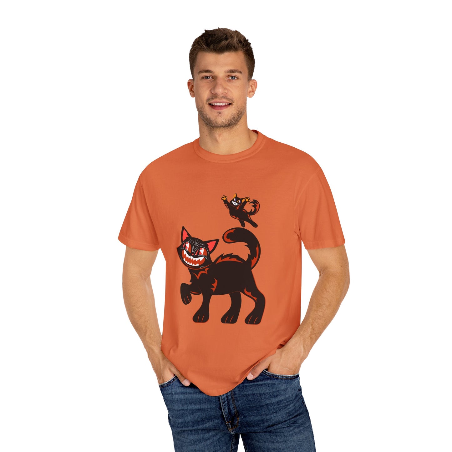 Vintage Playful Halloween Cats T-shirt