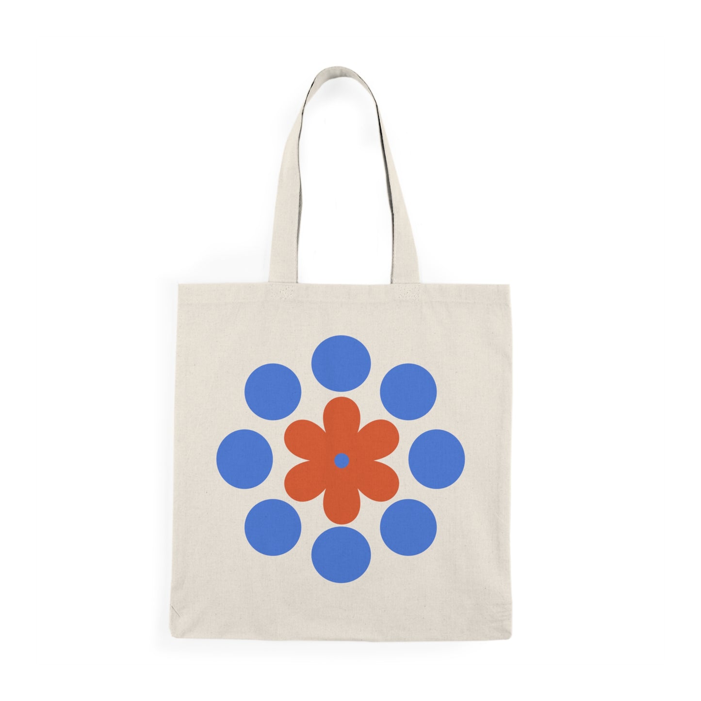 Retro Daisy Natural Tote Bag