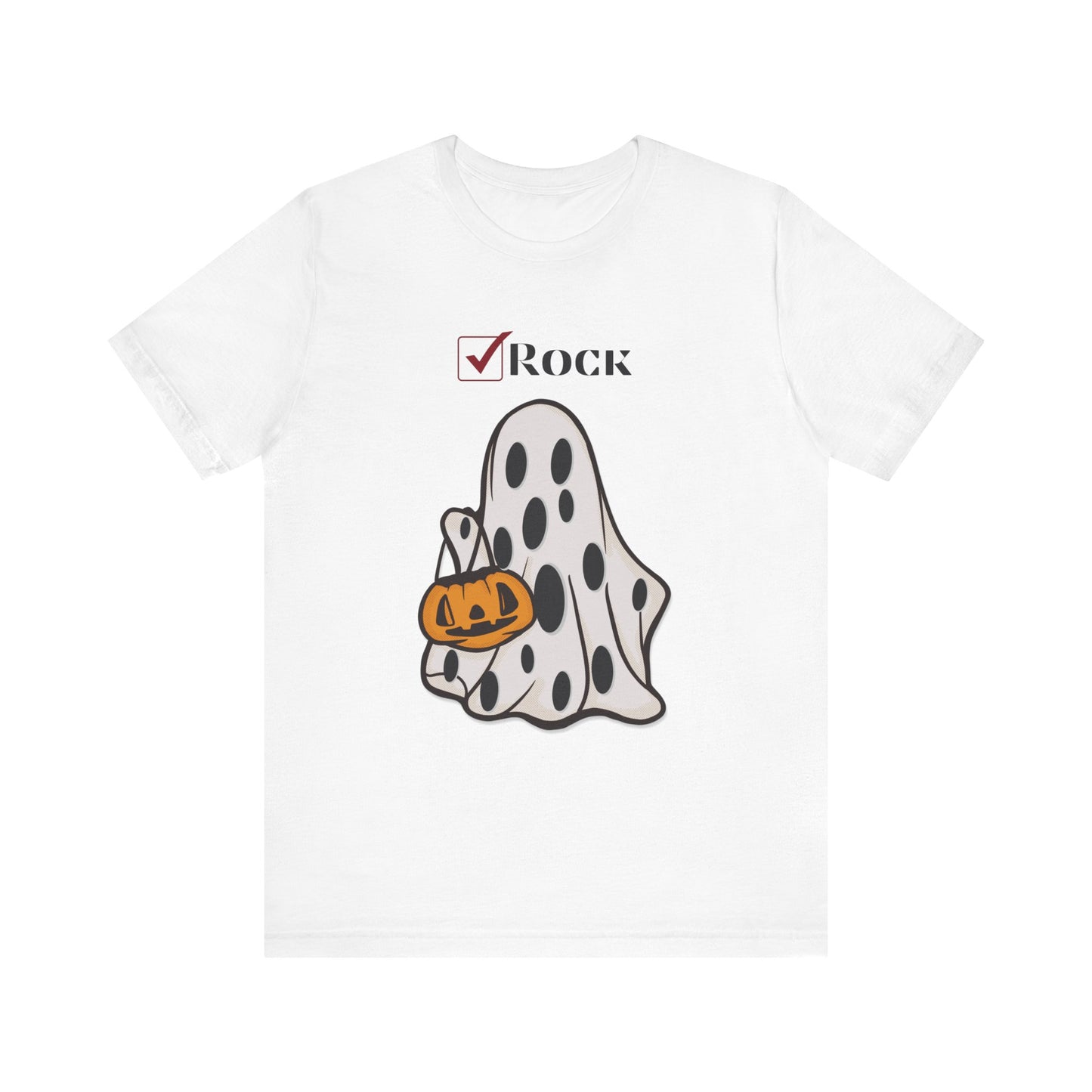 Funny Ghost Unisex Tee with Rock Design