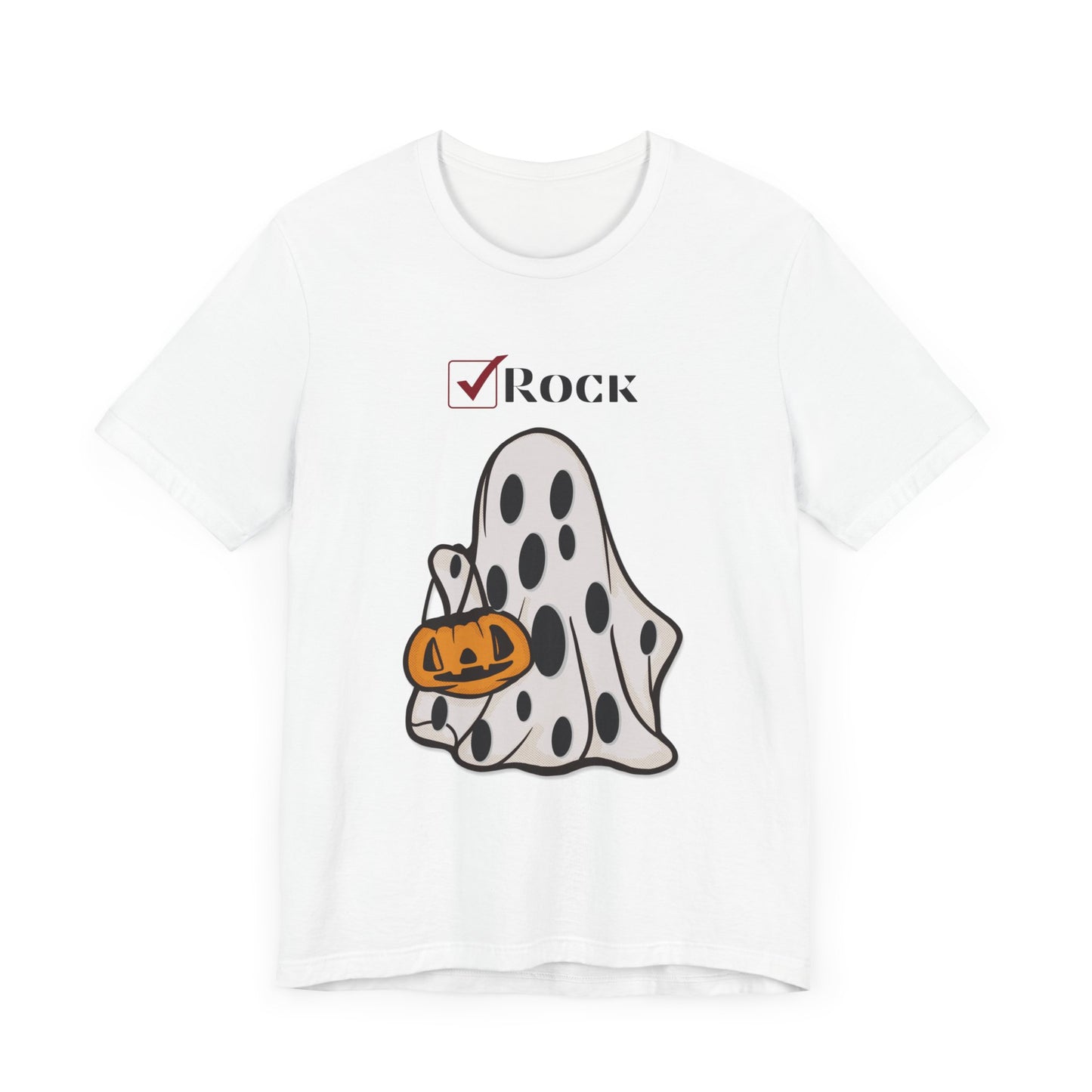 Funny Ghost Unisex Tee with Rock Design