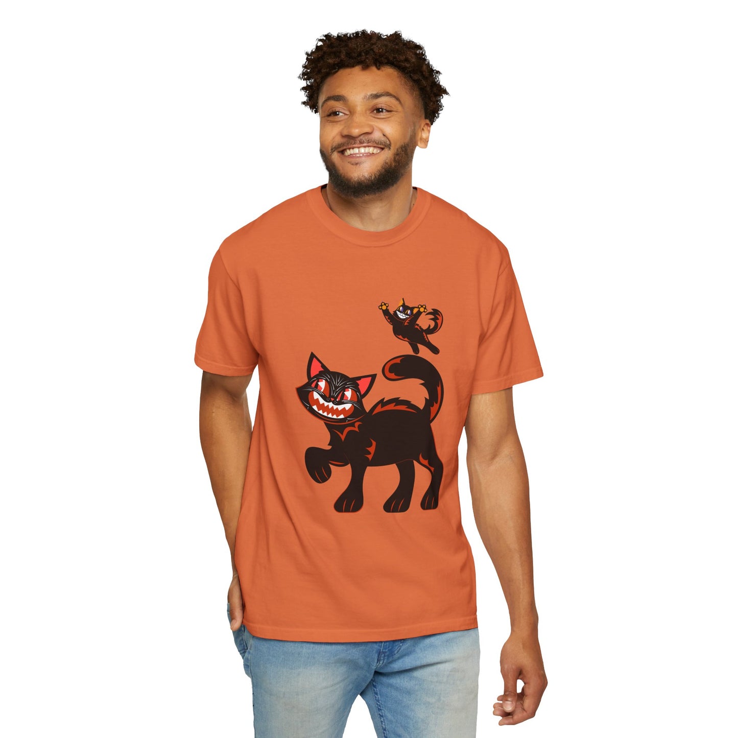 Vintage Playful Halloween Cats T-shirt