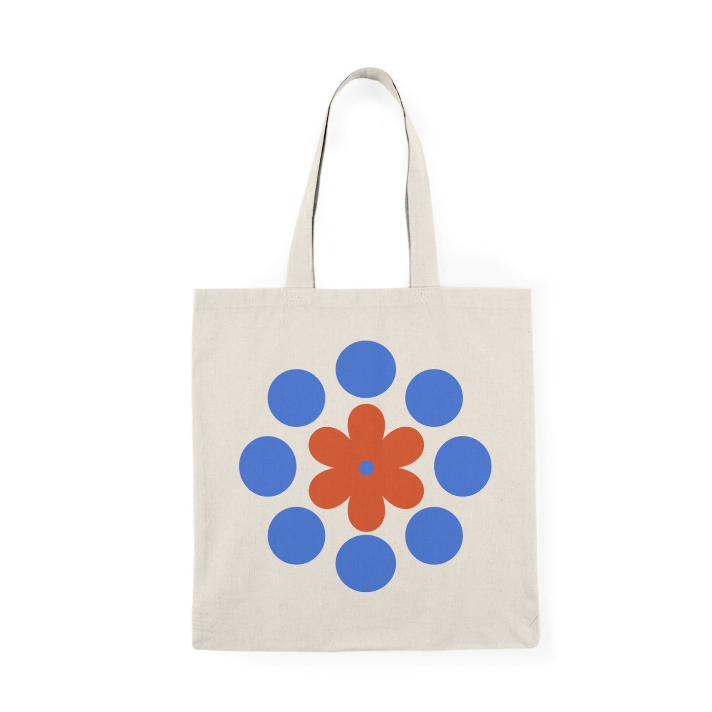 Retro Daisy Natural Tote Bag