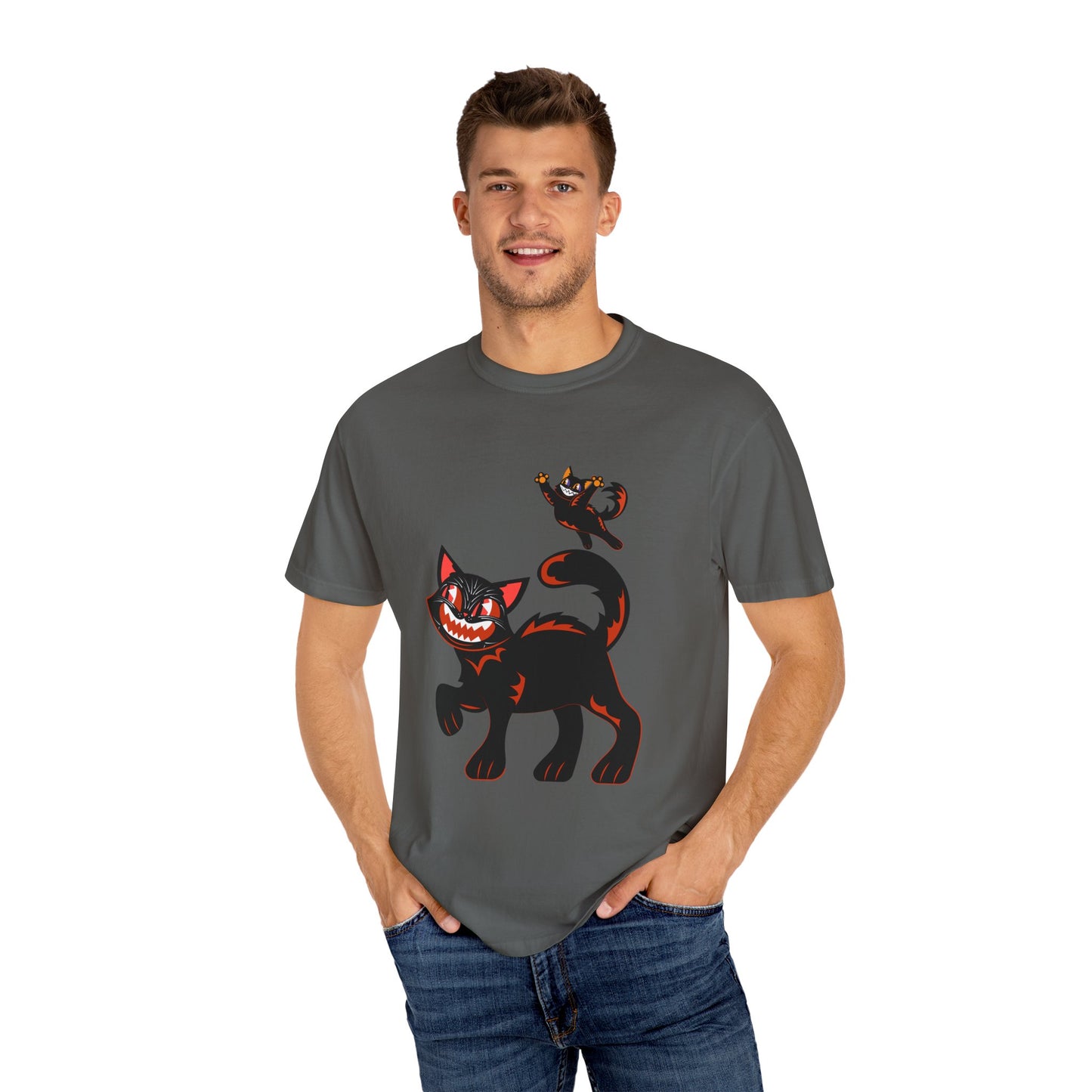 Vintage Playful Halloween Cats T-shirt