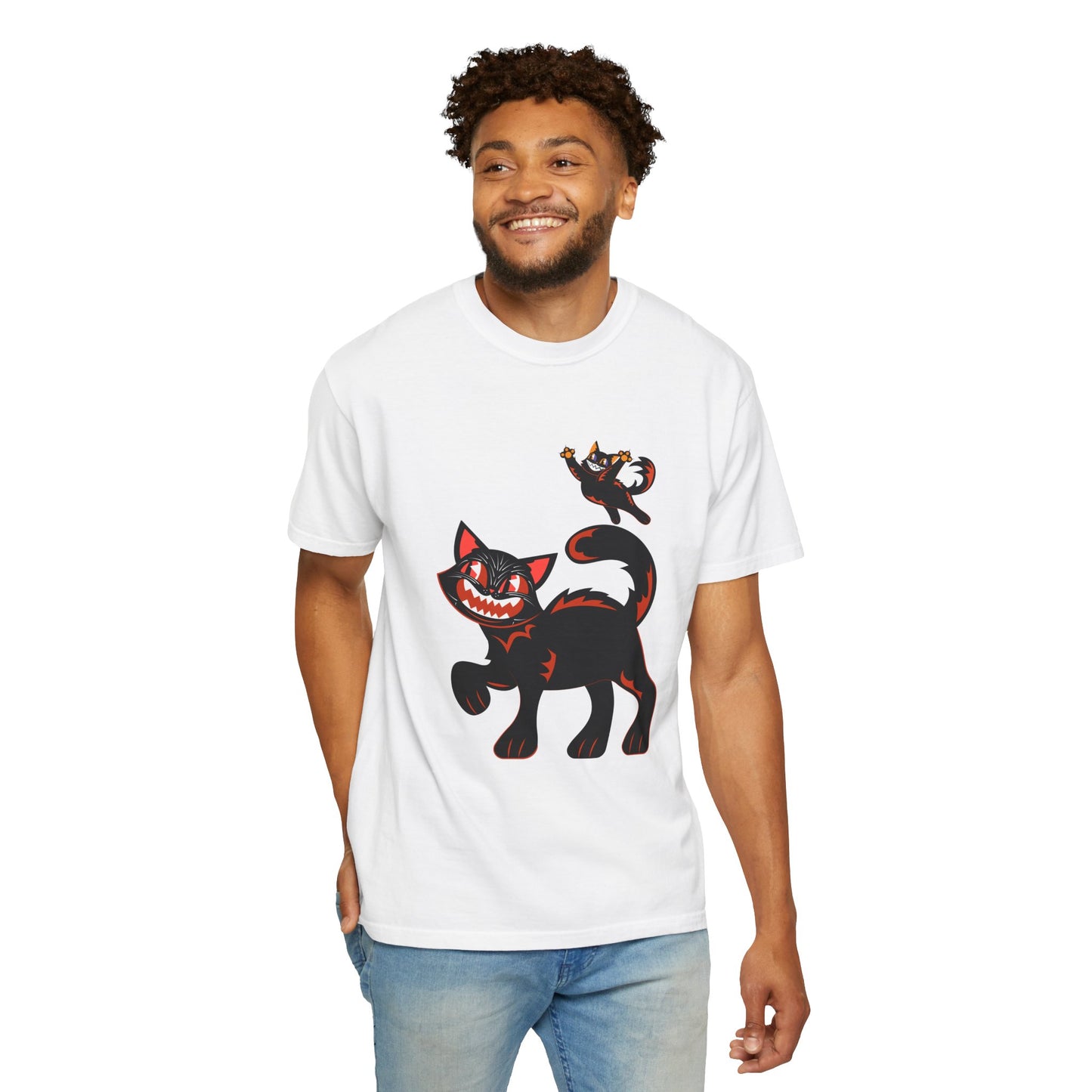 Vintage Playful Halloween Cats T-shirt