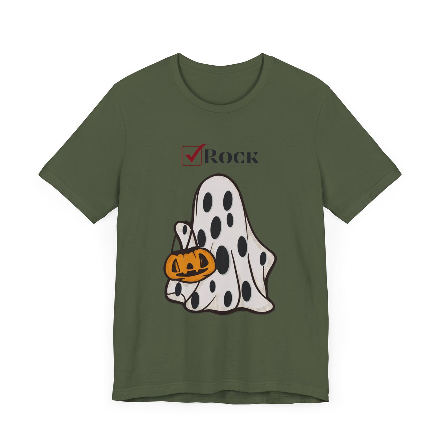 Funny Ghost Unisex Tee with Rock Design