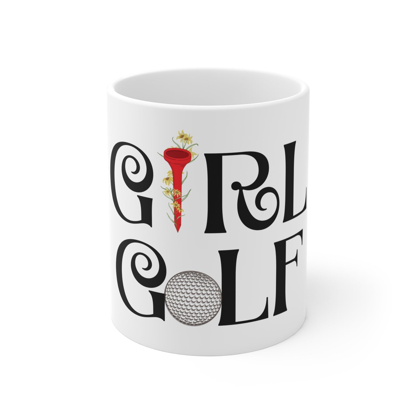 Girl Golf Mug Print 11oz