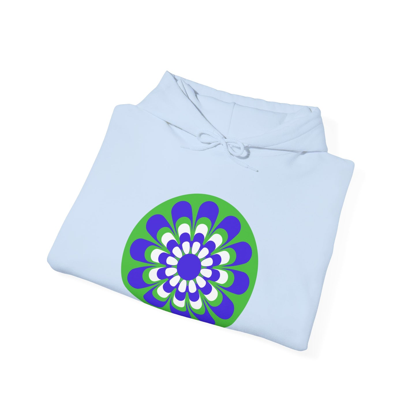 Retro Green Daisy Unisex Heavy Blend™ Hooded Sweatshirt